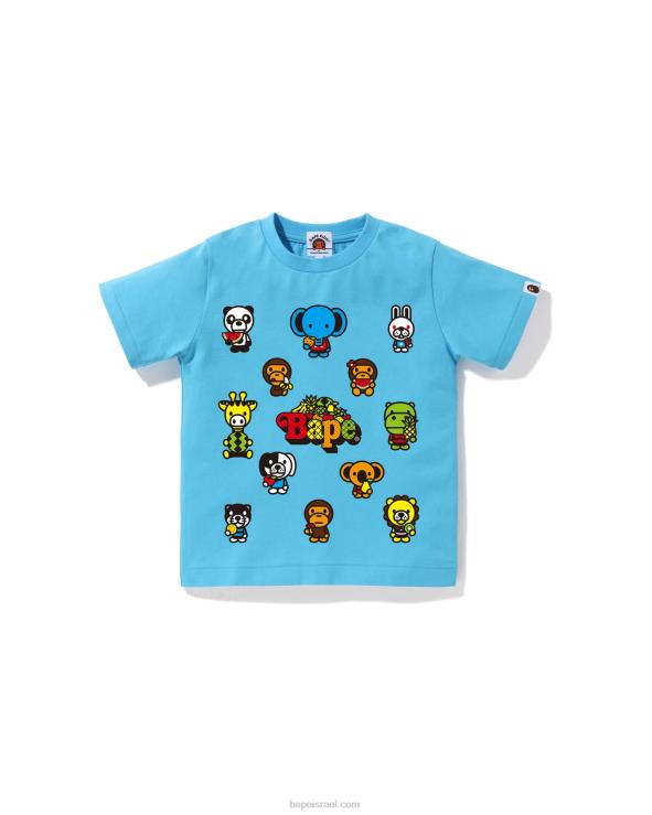 כחול בהיר A Bathing Ape 644LV1371 ילדים בייבי מילו טי מעורב פירות מס' 1