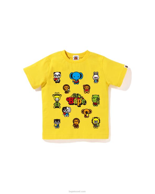 צהוב A Bathing Ape 644LV1376 ילדים בייבי מילו טי מעורב פירות מס' 1