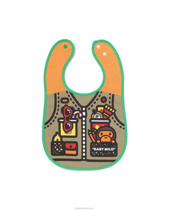 צבא ירוק A Bathing Ape 644LV1381 ילדים woodland camo baby milo הדפס אפוד דיג סינר הפיך