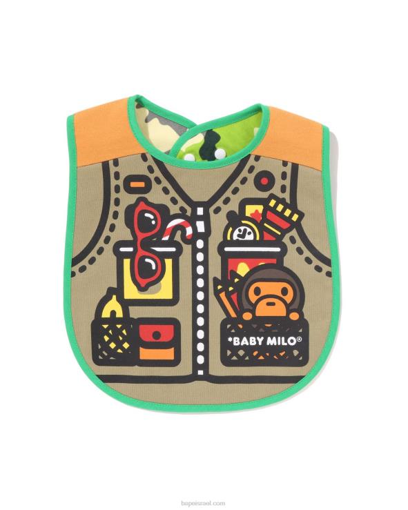 צבא ירוק A Bathing Ape 644LV1381 ילדים woodland camo baby milo הדפס אפוד דיג סינר הפיך