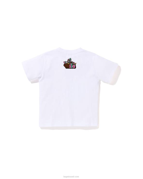 לבן A Bathing Ape 644LV1383 ילדים בייבי מילו תערובת פירות מילו וליסה טי