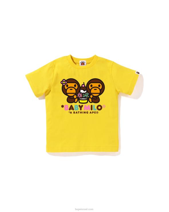 צהוב A Bathing Ape 644LV1384 ילדים בייבי מילו תערובת פירות מילו וליסה טי