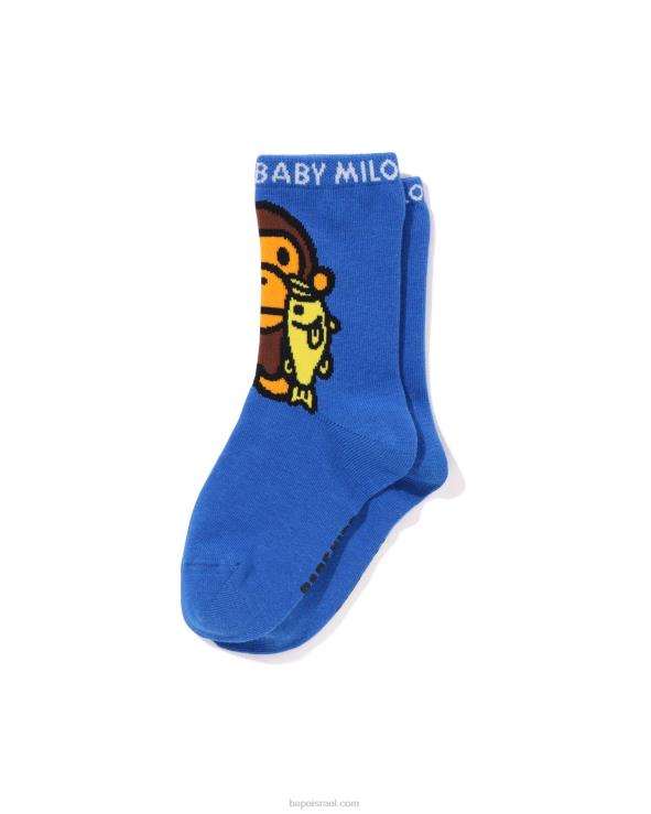 כְּחוֹל A Bathing Ape 644LV1389 ילדים גרבי באס שחורות של בייבי מילו