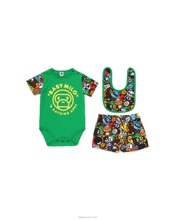 בַּרֶקֶת A Bathing Ape 644LV1391 ילדים ערכת מתנה של milo all safari