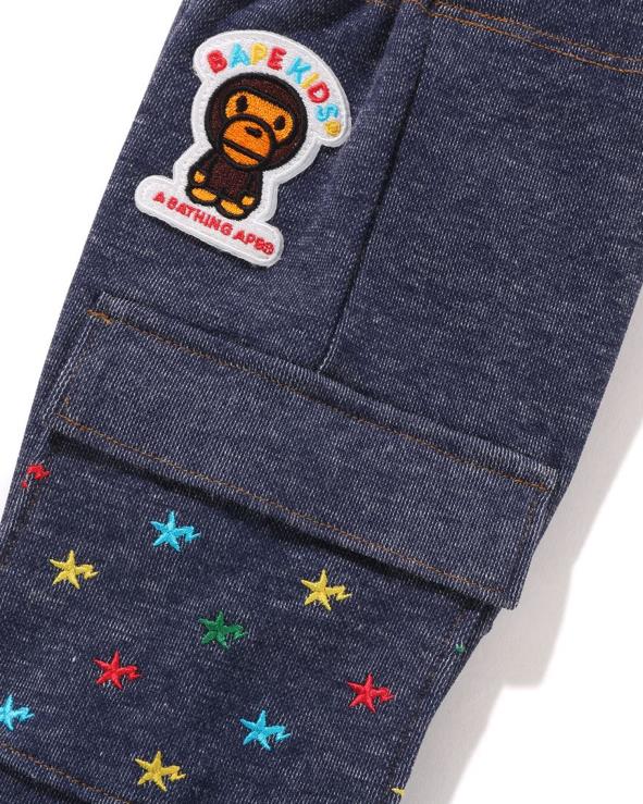 דֵנִים A Bathing Ape 644LV1399 ילדים מכנסי ג'ינס של בייבי מילו sta jersey
