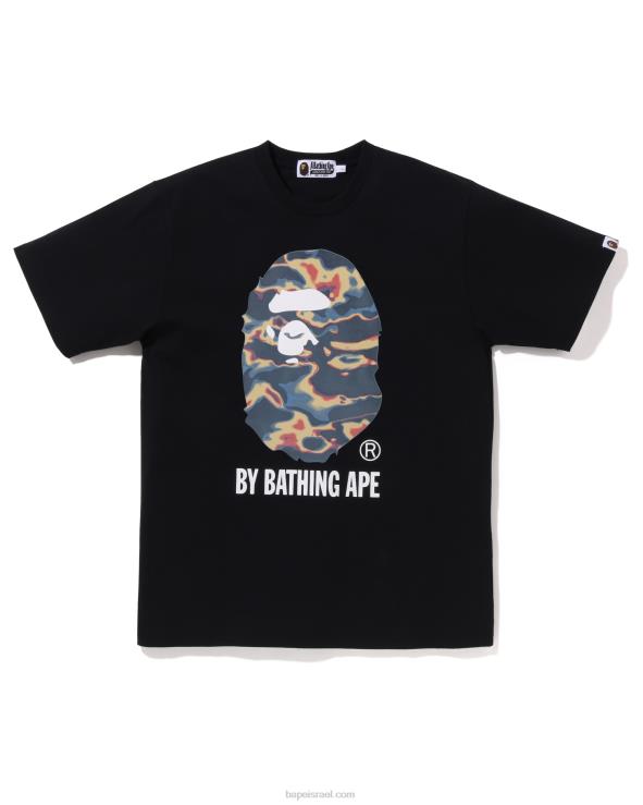 שָׁחוֹר A Bathing Ape 644LV13 גברים טי טרמוגרפיה