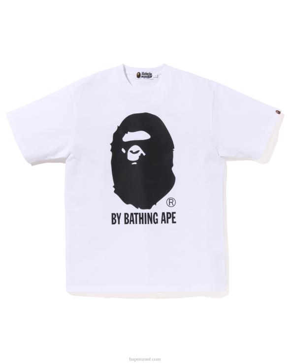 לבן A Bathing Ape 644LV14 גברים טי טרמוגרפיה