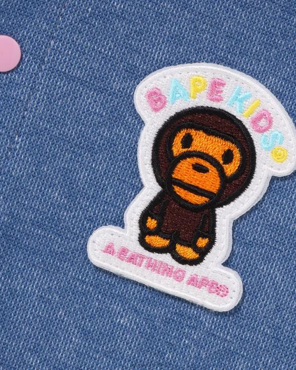 דֵנִים A Bathing Ape 644LV1400 ילדים בייבי מיילו ג'רסי ג'ינס צווארון מלחים
