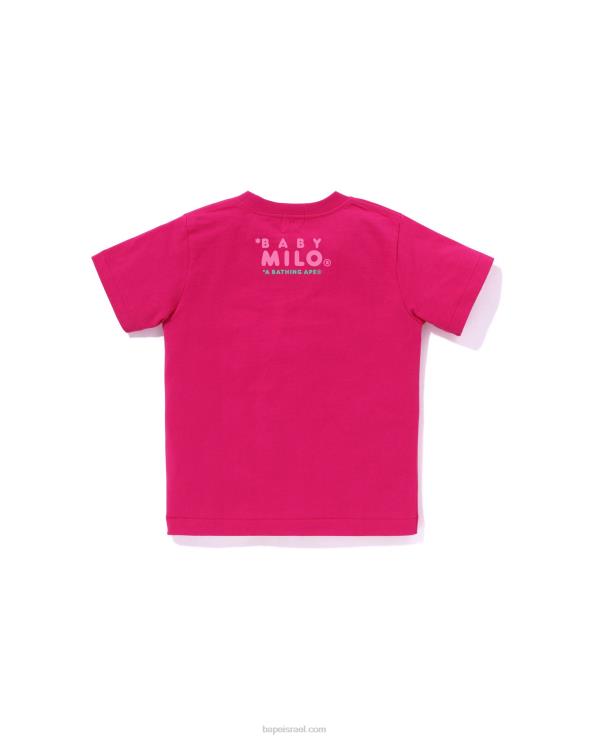 ורד קרמין A Bathing Ape 644LV1411 ילדים חולצת גלידה של בייבי מילו
