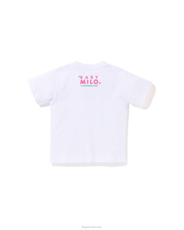 לבן A Bathing Ape 644LV1412 ילדים חולצת גלידה של בייבי מילו