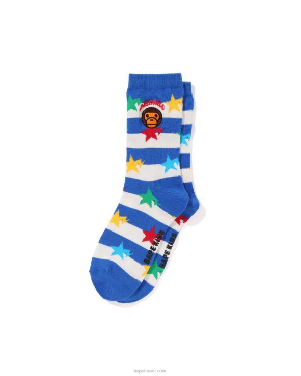 כְּחוֹל A Bathing Ape 644LV1414 ילדים חישוק בייבי מילו סט גרביים