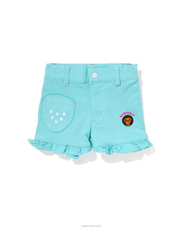 מנטה A Bathing Ape 644LV1416 ילדים מכנסי סלסולים קצרים של בייבי מילו תות