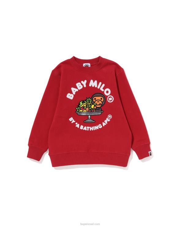 אדום בהיר A Bathing Ape 644LV1418 ילדים צווארון פרי בייבי מילו