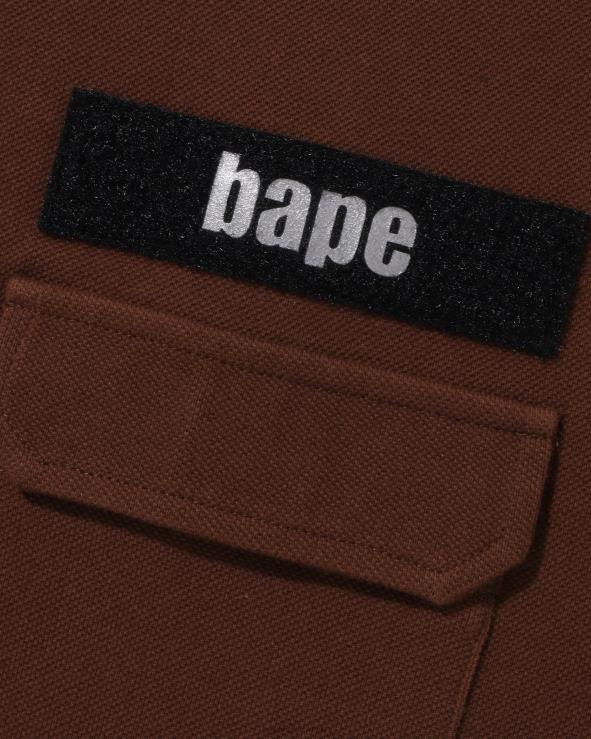 חום A Bathing Ape 644LV141 גברים פולו בכושר נינוח