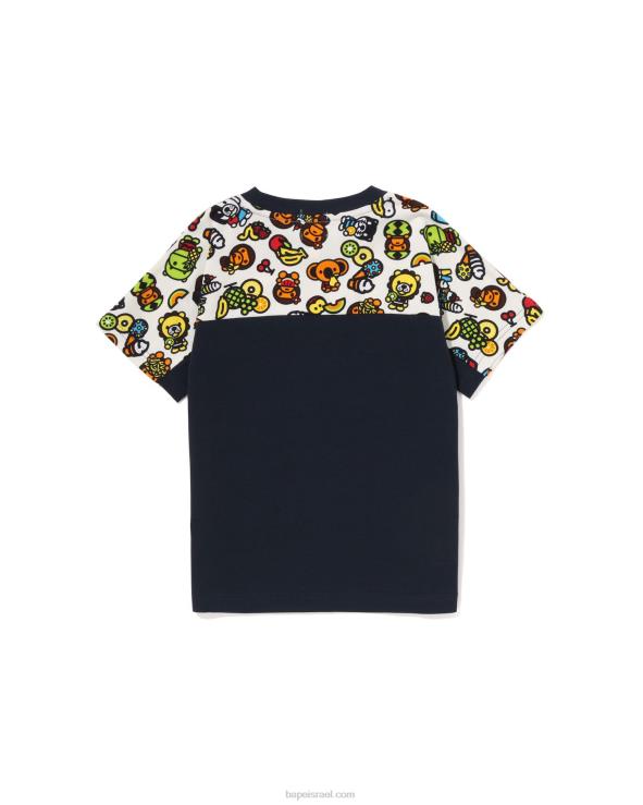 כחול כהה A Bathing Ape 644LV1422 ילדים בייבי מילו טי מעורב פירות