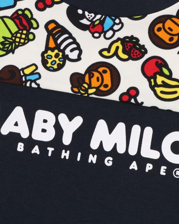 כחול כהה A Bathing Ape 644LV1422 ילדים בייבי מילו טי מעורב פירות