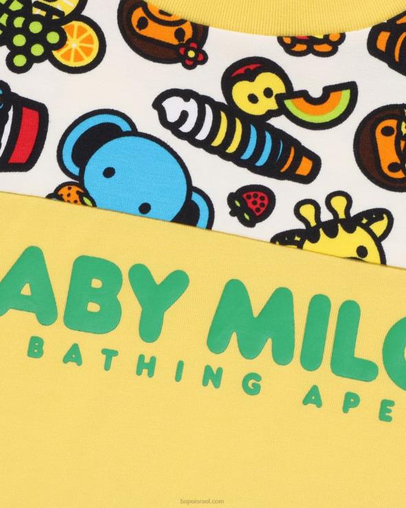 צהוב A Bathing Ape 644LV1423 ילדים בייבי מילו טי מעורב פירות