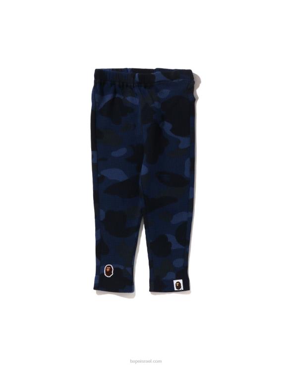 כחול כהה A Bathing Ape 644LV1424 ילדים מכנסיים תרמיים בצבע camo