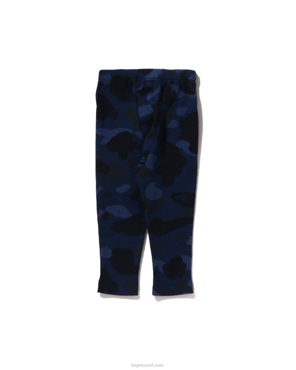 כחול כהה A Bathing Ape 644LV1424 ילדים מכנסיים תרמיים בצבע camo