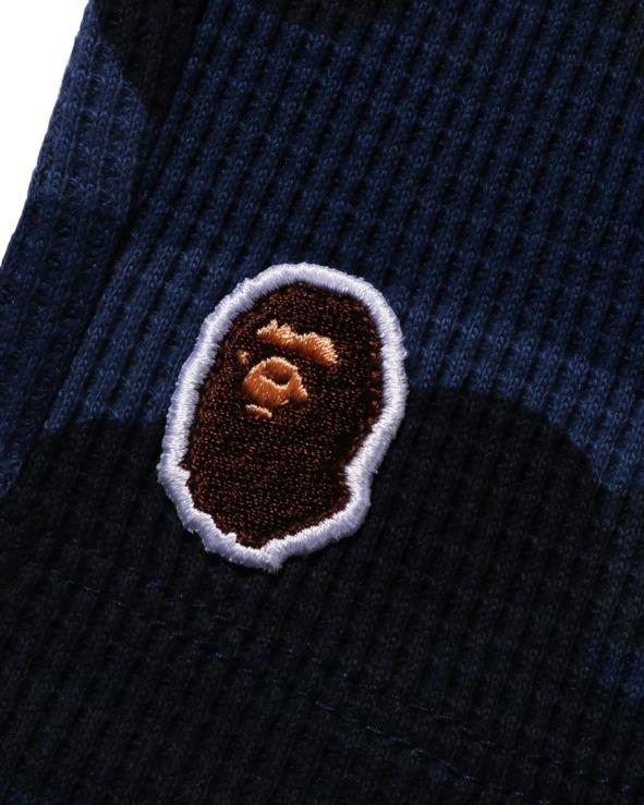 כחול כהה A Bathing Ape 644LV1424 ילדים מכנסיים תרמיים בצבע camo