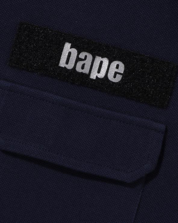 כחול כהה A Bathing Ape 644LV142 גברים פולו בכושר נינוח