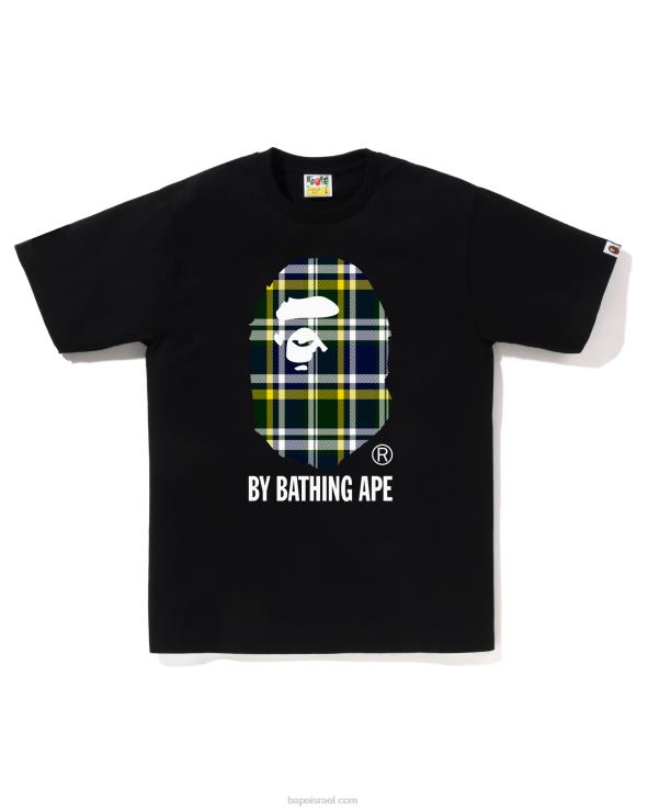שָׁחוֹר A Bathing Ape 644LV143 גברים לבדוק טי