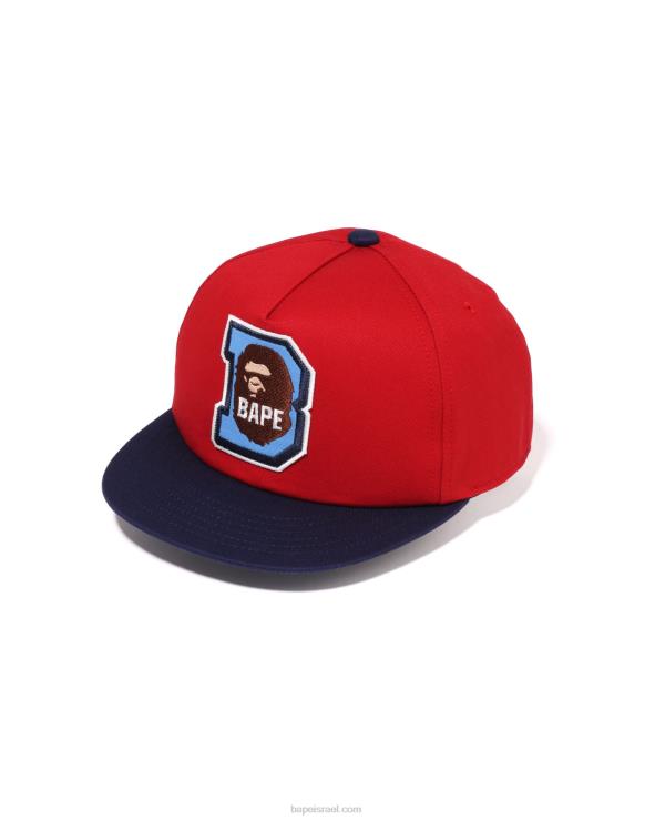 אדום בהיר A Bathing Ape 644LV1436 ילדים כובע תיקון ראש b