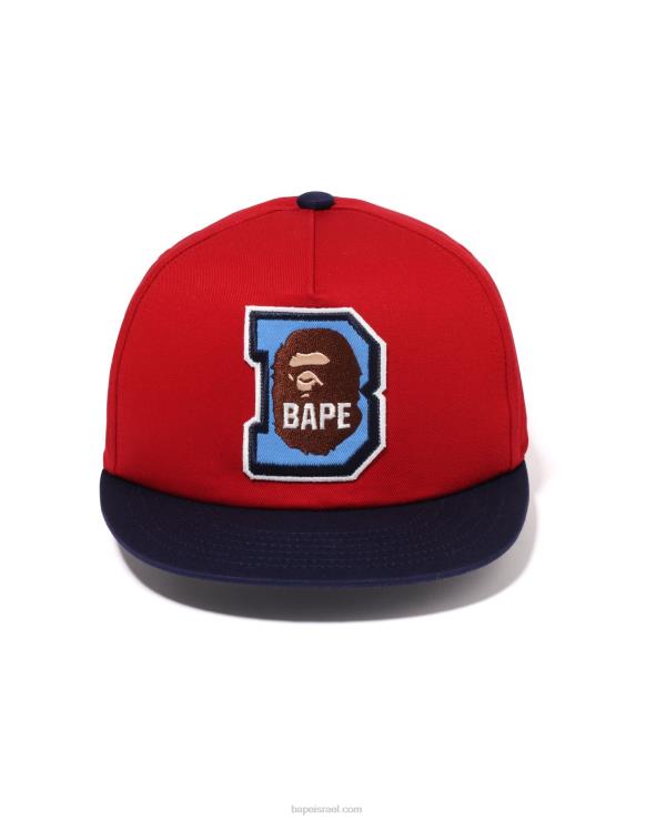 אדום בהיר A Bathing Ape 644LV1436 ילדים כובע תיקון ראש b