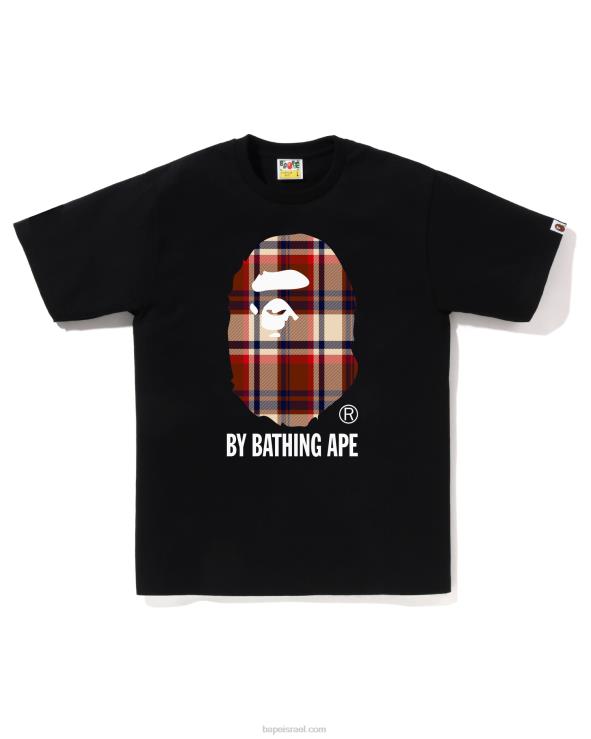 שָׁחוֹר A Bathing Ape 644LV144 גברים לבדוק טי