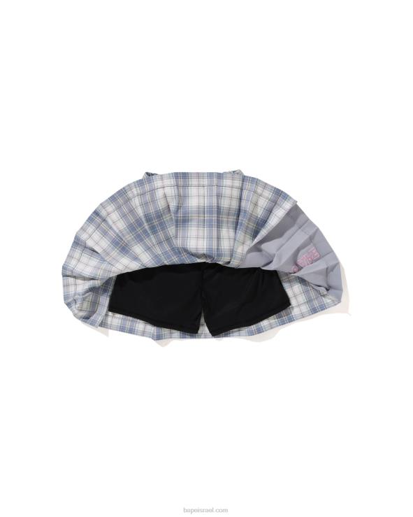 כְּחוֹל A Bathing Ape 644LV1443 ילדים חצאית קפלים בדוקה jr