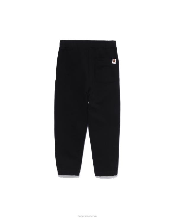 שָׁחוֹר A Bathing Ape 644LV1444 ילדים מכנסי טרנינג בקולג'