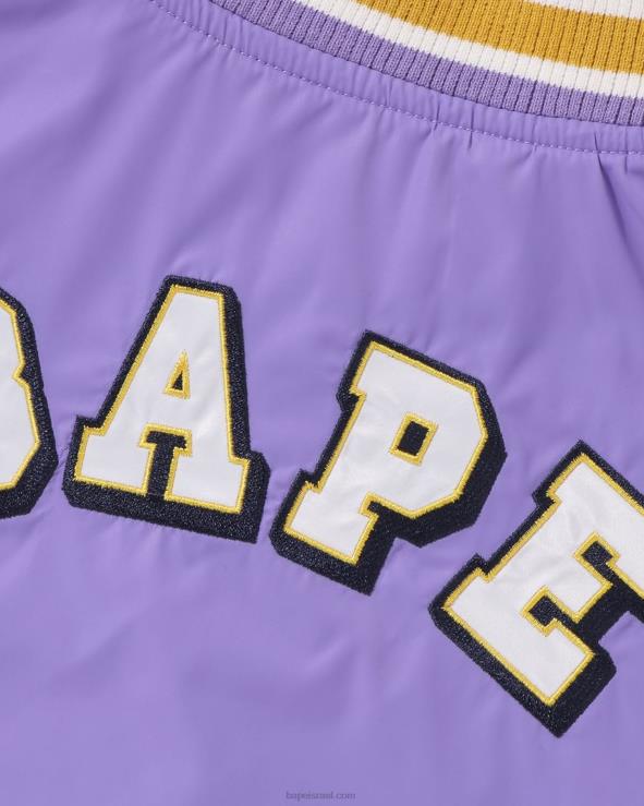 סָגוֹל A Bathing Ape 644LV1448 ילדים מעיל אוניברסיטה עם תיקון head b