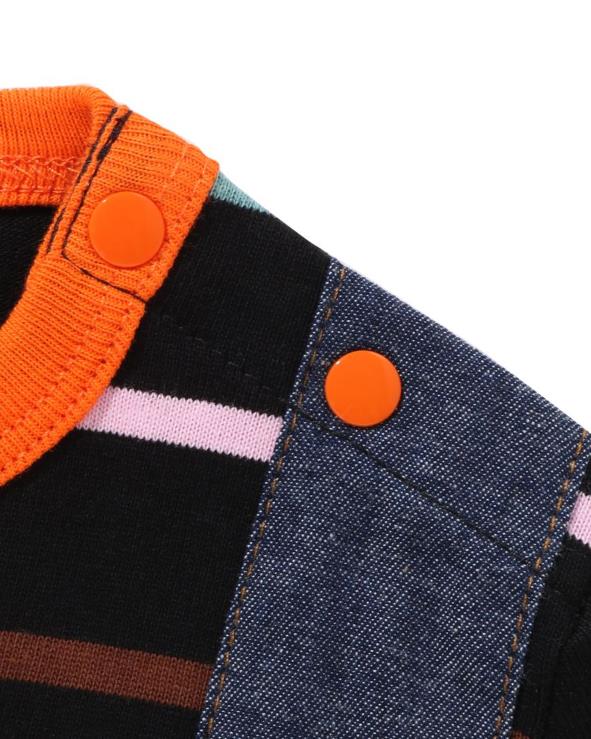 שָׁחוֹר A Bathing Ape 644LV1449 ילדים חישוק בייבי מילו כתפיות מכנסי רומפרס שכבות