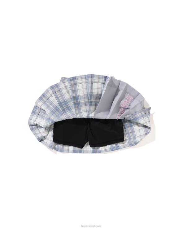 כְּחוֹל A Bathing Ape 644LV1451 ילדים חצאית קפלים בדוקה
