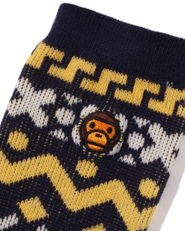 כחול כהה A Bathing Ape 644LV1470 ילדים גרביים נורדיות של בייבי מילו