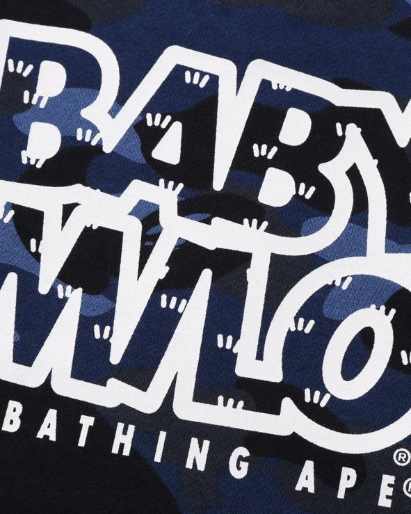 כחול כהה A Bathing Ape 644LV1471 ילדים צבע camo בייבי מילו מחנה צווארון