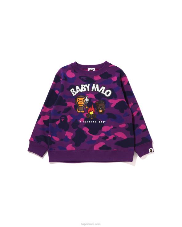 סָגוֹל A Bathing Ape 644LV1472 ילדים צבע camo בייבי מילו מחנה צווארון
