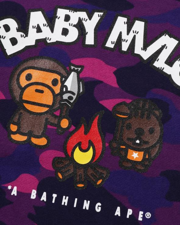 סָגוֹל A Bathing Ape 644LV1472 ילדים צבע camo בייבי מילו מחנה צווארון