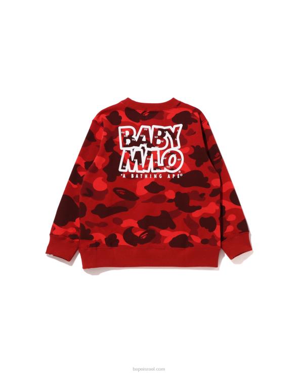 אדום בהיר A Bathing Ape 644LV1473 ילדים צבע camo בייבי מילו מחנה צווארון