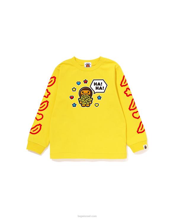 צהוב A Bathing Ape 644LV1482 ילדים חולצת בלון דיבור של בייבי מילו מס' 1