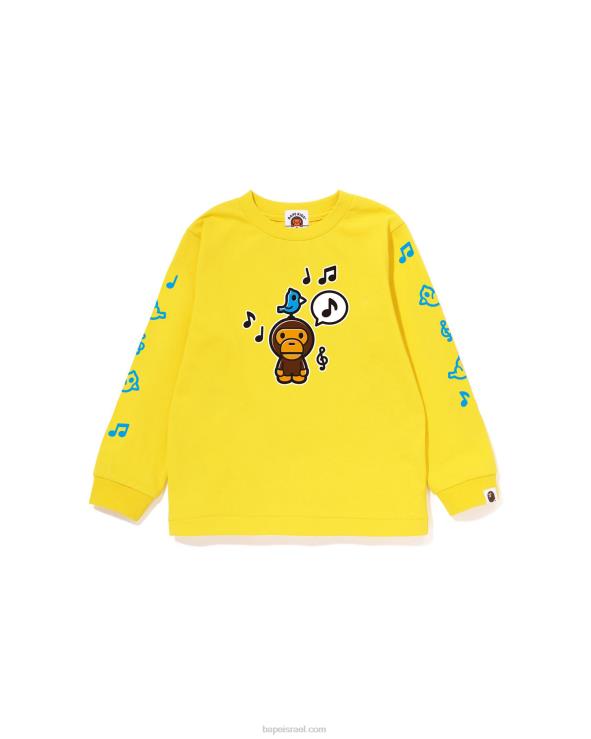 צהוב A Bathing Ape 644LV1488 ילדים חולצת בלון דיבור בייבי מילו מס' 2