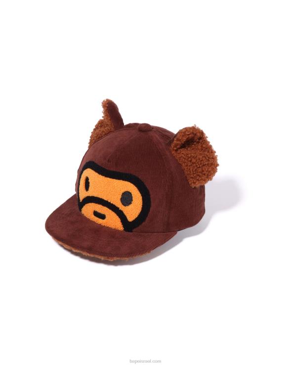 חום A Bathing Ape 644LV1489 ילדים כובע אוזן של בייבי מיילו דוב