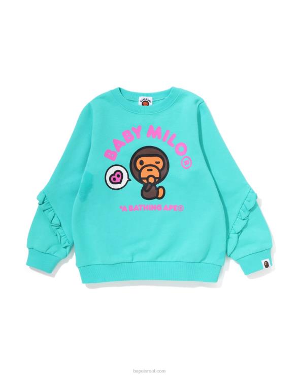 מנטה A Bathing Ape 644LV1495 ילדים בייבי מילו צווארון צווארון לב