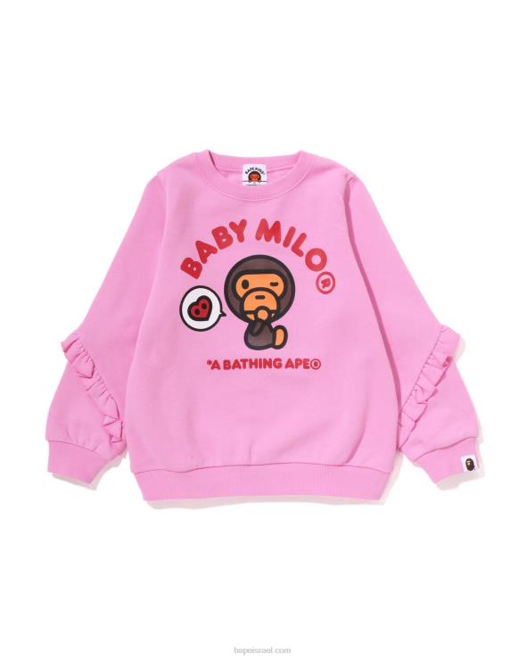 וָרוֹד A Bathing Ape 644LV1496 ילדים בייבי מילו צווארון צווארון לב