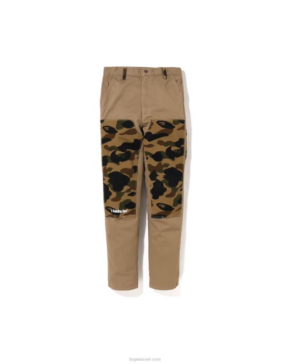 בז' A Bathing Ape 644LV1497 ילדים מכנסי צייר 1st camo jr