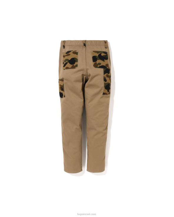 בז' A Bathing Ape 644LV1497 ילדים מכנסי צייר 1st camo jr