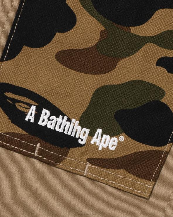בז' A Bathing Ape 644LV1497 ילדים מכנסי צייר 1st camo jr