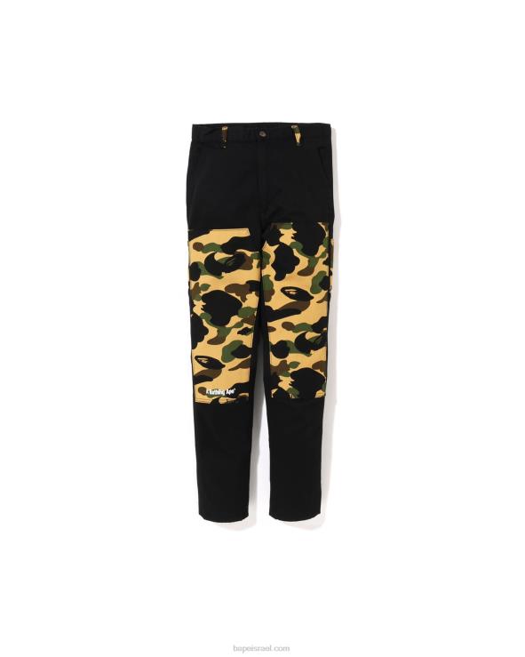 שָׁחוֹר A Bathing Ape 644LV1498 ילדים מכנסי צייר 1st camo jr