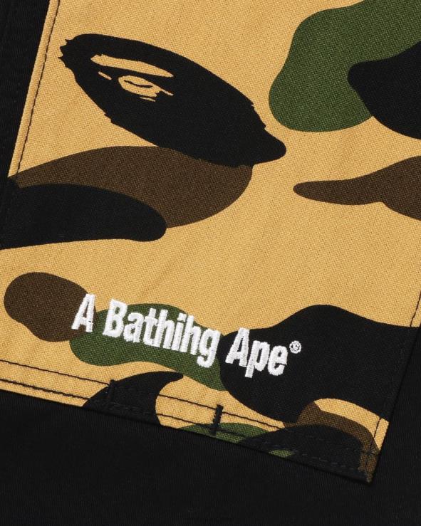 שָׁחוֹר A Bathing Ape 644LV1498 ילדים מכנסי צייר 1st camo jr