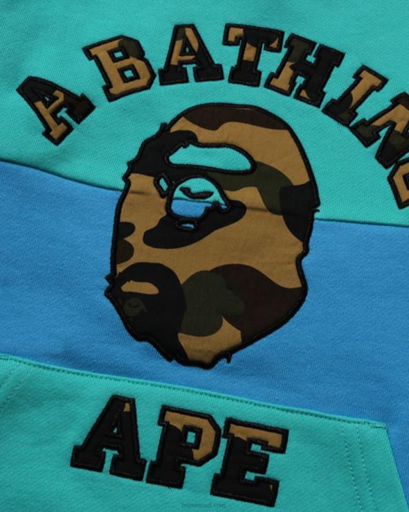 ירוק בהיר A Bathing Ape 644LV1503 ילדים תיקון קולורבלוק 1st camo college